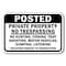 Signmission Safety Sign, 12 in Height, Aluminum, Posted - Posted Pri 1 A-1218 Posted - Posted Pri 1 - alternate 1